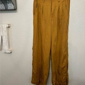 Madewell The Harlow Wide-Leg Pant mustard pants size 6